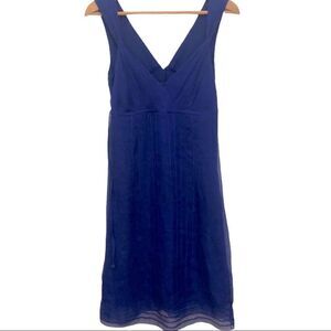 Ted Baker Silk Dress, Sleeveless, Blue Size 2